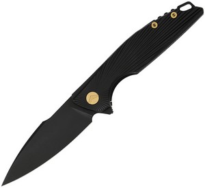 FMR23002C FerraMonster Aurora Rays Framelock Pocket Knife Titanium Black