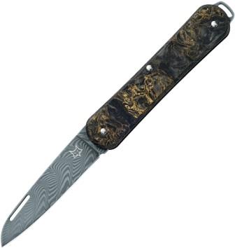 Fox Vulpis Damascus Slip Joint Folder - FOXVPDAM130