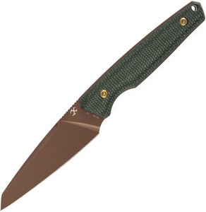 G011A8 Kansept Parr Fixed Blade Knife Green Micarta