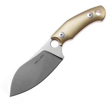 GM11897 GiantMouse GMF1-XL Fixed Blade Knife Brass