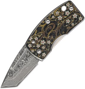 GS11613 G.Sakai Money Clip Framelock Pocket Knife Sakura