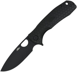Honey Badger Large Linerlock Pocket Knife Drop Point Black - HB1224BB