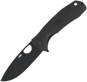 Honey Badger Large Linerlock Pocket Knife Drop Point Black - HB1350
