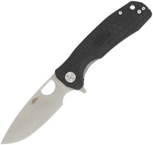 Honey Badger Medium Linerlock Pocket Knife Drop Point Black - HB1511