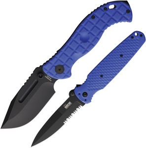 HBBLBFCOVERTBBL Halfbreed Blades LBF & Covert Pocket Knife Bundle Blue