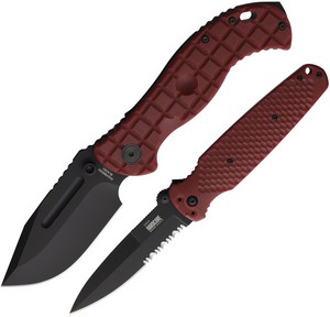 HBBLBFCOVERTBRD Halfbreed Blades LBF & Covert Pocket Knife Bundle Red