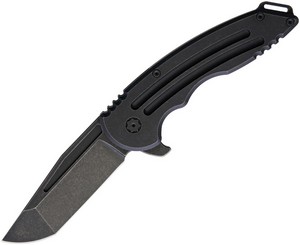 HOB017B Hoback Husky Framelock Pocket Knife Titanium Black
