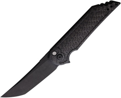 HOB040 Hoback Kwaiback Button Lock Pocket Knife Carbon Fiber