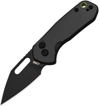 J1933BBK CJRB Button Lock Pocket Knife Black Aluminium AR RPM9