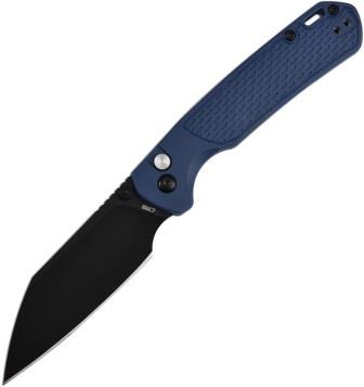 J1945BBU CJRB Pyrite Light Button Lock Pocket Knife Blue