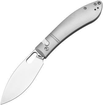 J1959GGY CJRB Sasaya Button Lock Pocket Knife Titanium