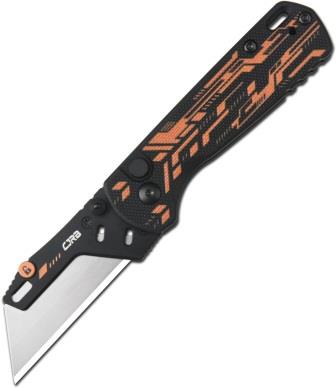 J1967BBK CJRB Boxer Button Lock Pocket Knife Black G10