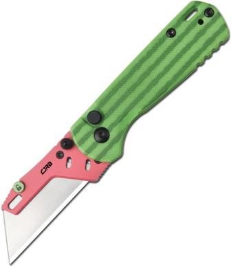 J1967WM CJRB Boxer Button Lock Pocket Knife Melon G10