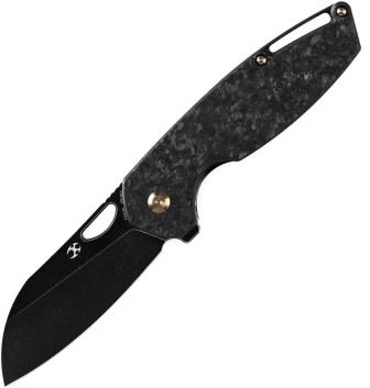K1022A6 Kansept Knives Model 6 Framelock Pocket Knife Shred Carbon Fiber