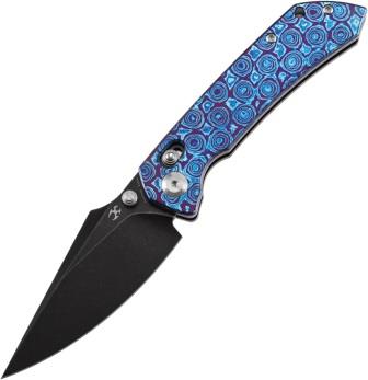 Kansept Fenrir Crossbar Lock Pocket Knife Timascus - K1034V6