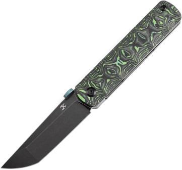 K1064A2 Kansept BTF Linerlock Pocket Knife Green Carbon Fiber