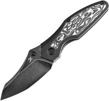 K1074A3 Kansept Baba Yaga Framelock Pocket Knife Blackwash Titanium