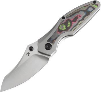 K1074A4 Kansept Baba Yaga Framelock Pocket Knife Bead Blasted Titanium