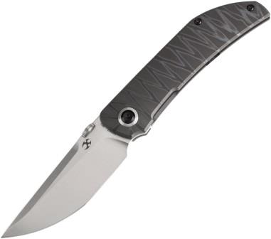 K1078A3 Kansept Tarkin Framelock Pocket Knife Tiger Stripe Flamed Titanium