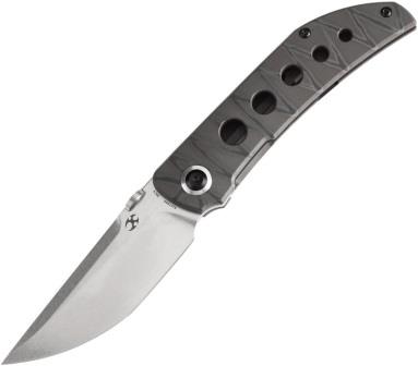 K1078A6 Kansept Tarkin Framelock Pocket Knife Tiger Stripe Flamed Titanium
