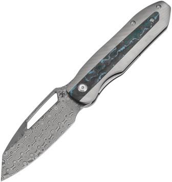 K1106A5 Kansept Thunderhead Linerlock Pocket Knife Damascus