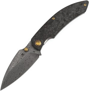 K1142A1 Kansept Falk Linerlock Pocket Knife Shred Carbon Fiber