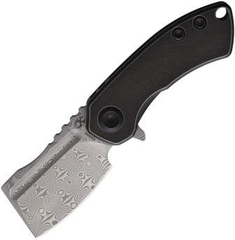 K3030H1 Kansept Miniature Korvid Linerlock Pocket Knife Damascus