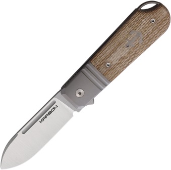 KARB100 KARBON Ahoy Framelock Pocket Knife Natural Micarta