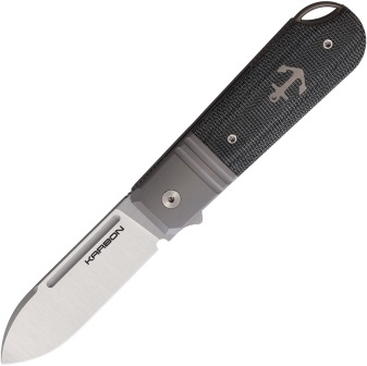 KARB102 KARBON Ahoy Framelock Pocket Knife Black Micarta