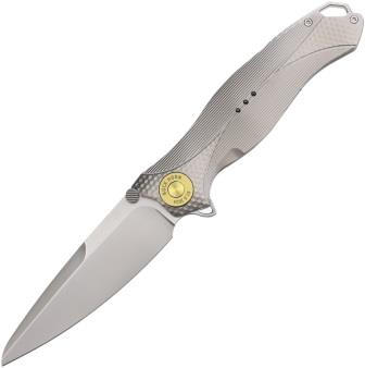 KARB118 KARBON Buck Horn Titanium Folder Framelock Pocket Knife