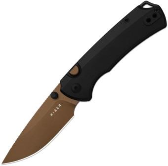KI34902BDA2 Kizer T1 Button Linerlock Pocket Knife Sunset