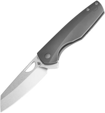 KI3628A1 Kizer Cutlery Sparrow Framelock Pocket Knife Gray Titanium