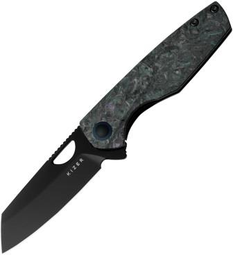 KI3628A3 Kizer Sparrow Framelock Pocket Knife Fat Carbon Fiber