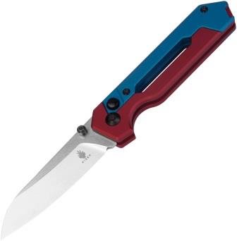 KI3632A1 Kizer Cutlery Hyper Button Lock Pocket Knife Blue/Red