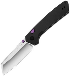 KI3693A2 Kizer Madrac Button Linerlock Pocket Knife Aluminum
