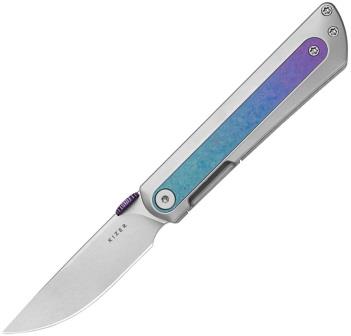 KI3733A2 Kizer Quoll Framelock Pocket Knife Crystal Titanium