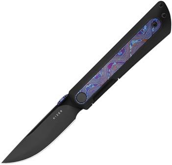 KI3733A3 Kizer Quoll Framelock Pocket Knife Timascus