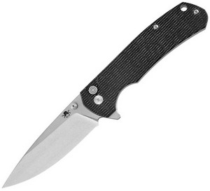 KKNJ285BK Klaken StoneFang Button Lock Pocket Knife Black