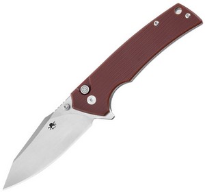 KKNJ313BR Klaken Riven Button Lock Pocket Knife Brown