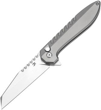 KT1093F6 Kansept Kosame Button Lock Pocket Knife Stonewash Titanium