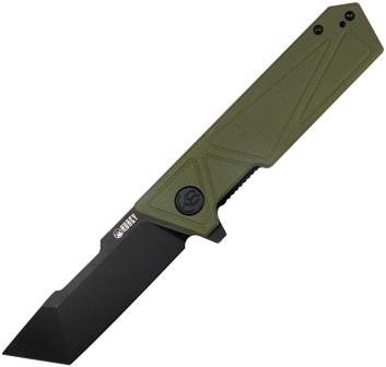Kubey Avenger Linerlock Pocket Knife Black OD Green - KUB104F