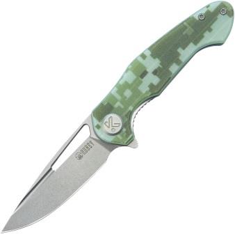 Kubey Dugu Linerlock Pocket Knife Camo G10 - KUB210H