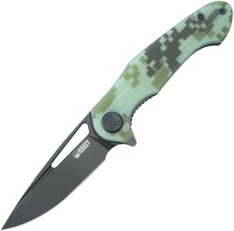 Kubey Dugu Linerlock Pocket Knife Black Camo G10 - KUB210L