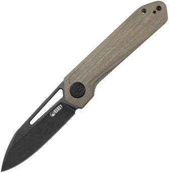 Kubey Royal Linerlock Pocket Knife Black Tan - KUB321E