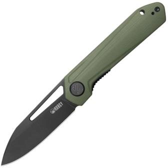 Kubey Royal Linerlock Pocket Knife Black OD Green - KUB321W