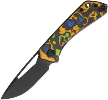 KB Knives Thalia Linerlock Pocket Knife 80s Camo Carbon Fiber - KUB331A2
