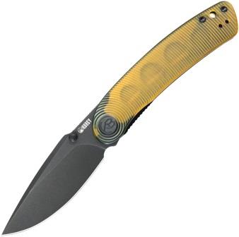 KUB344N Kubey Momentum Linerlock Pocket Knife Blackwash Ultem