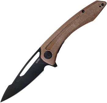 KUB345E Kubey Merced Linerlock Pocket Knife Tan Black