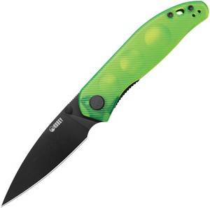 KUB408F Kubey SNUG Linerlock Pocket Knife Green Glow