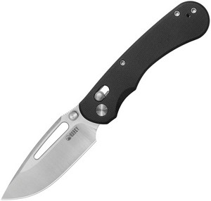 KUB504A Kubey Stalker Crossbar Lock Pocket Knife Black G10